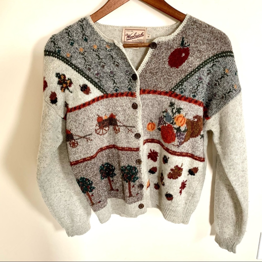 Vintage Woolrich Fall Cardigan 100% Wool